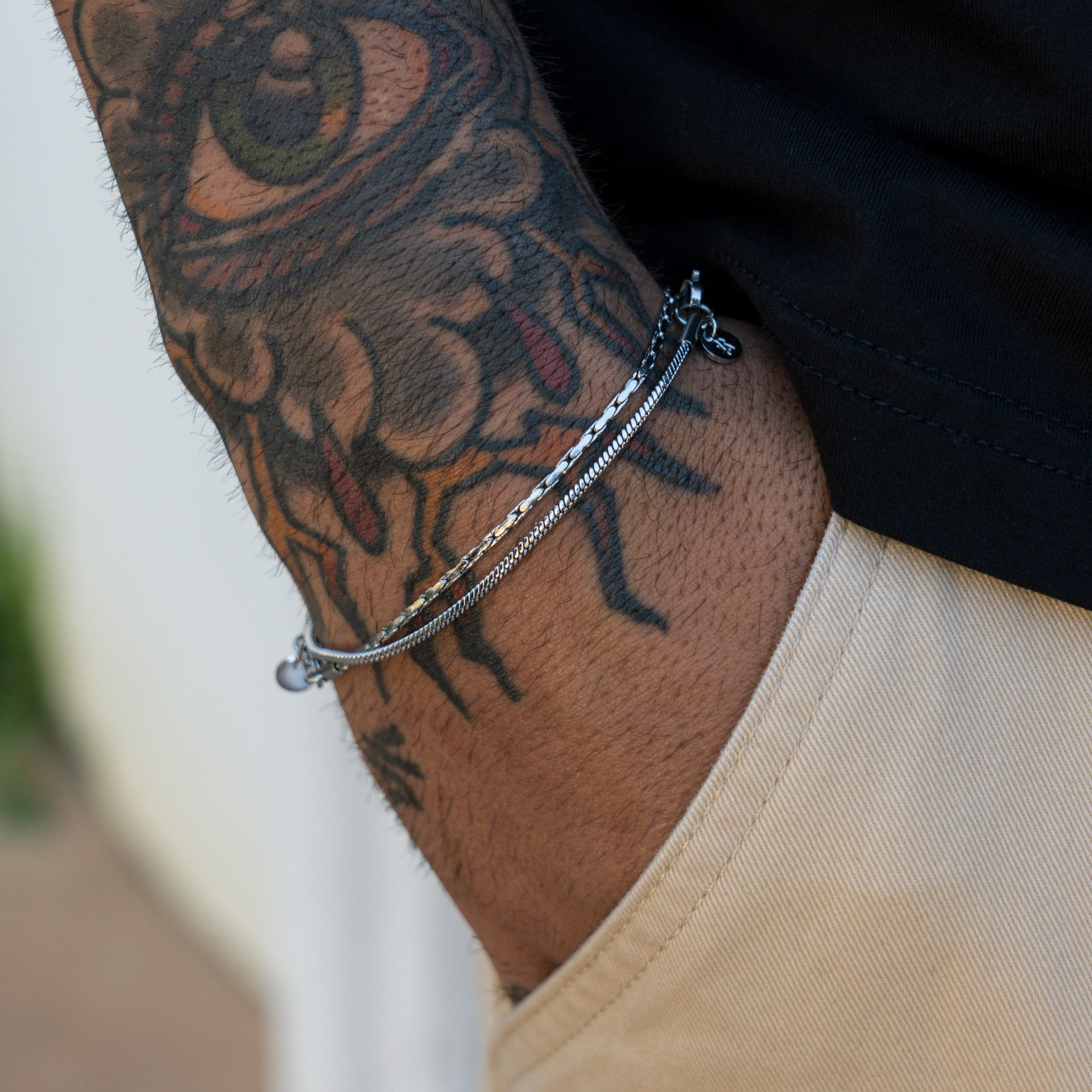 Minimal Snake Bracelet - Silver RG373 - Image 5